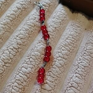 Red Beaded Women's Keychain/Bag Charm  - Simply Charming